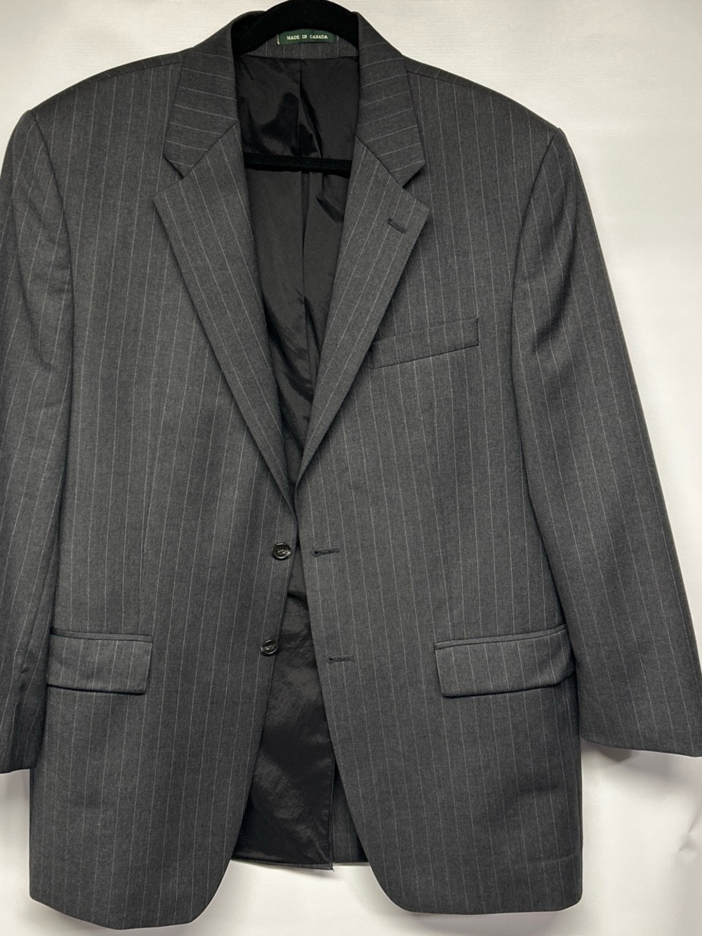 Ralph Lauren Charcoal Gray Pinstripe Suit Jacket